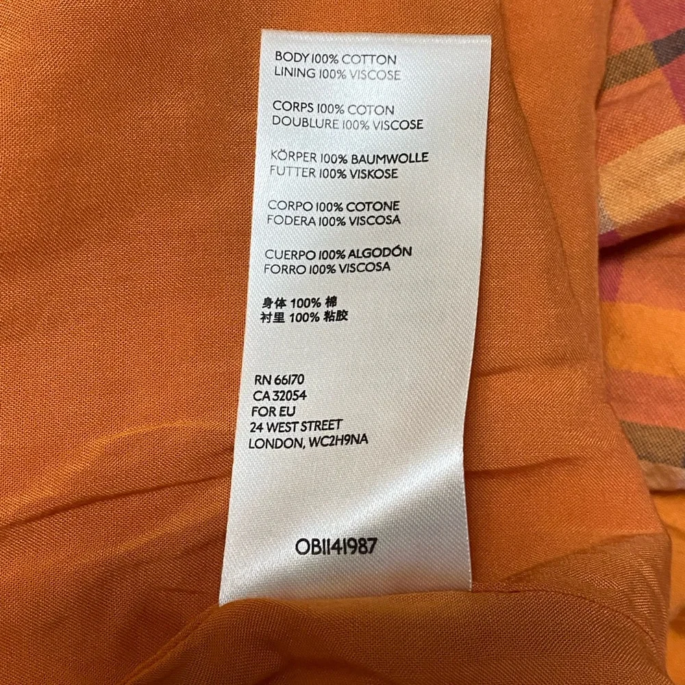 Anthropologie Maeve Pippa plaid pleated midi skirt Anthro size XL orange GUC - Picture 6 of 9